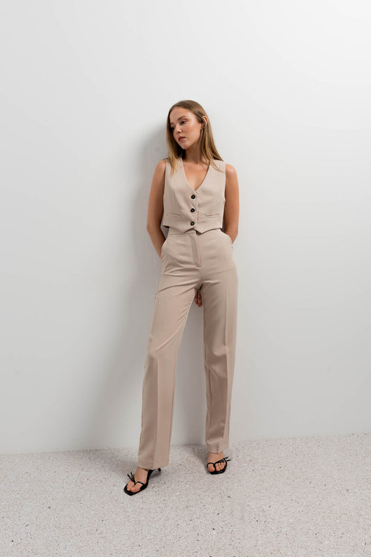 Pantalón de traje - Beige