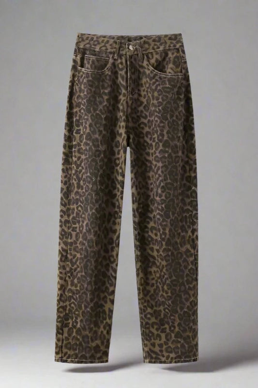 Leopard jeans